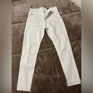 Adriano Goldschmied Skinny Ankle White Jeans
